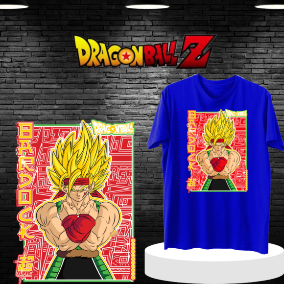 t shirt bardock blue 580x580