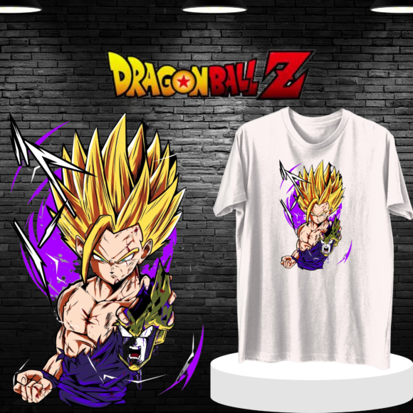 t shirt gohan blanc site avec support 580x580