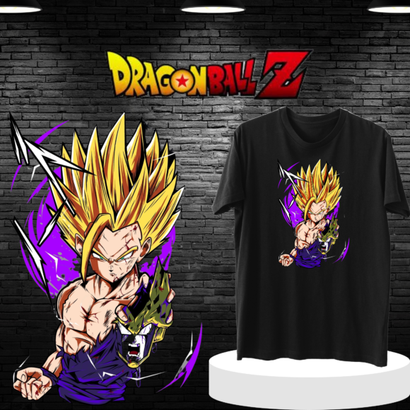 t shirt gohan noir site avec suuport 580x580